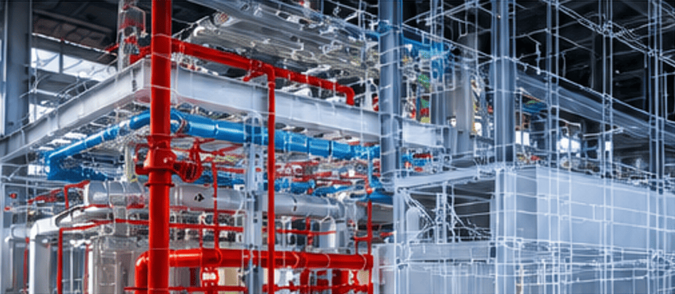 Industrial BIM piping and construction visualization
