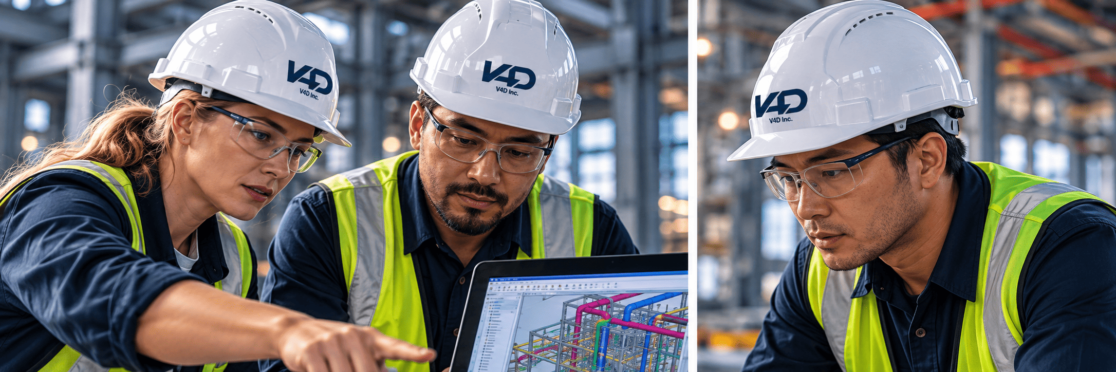 Engineers collaborating at a project site