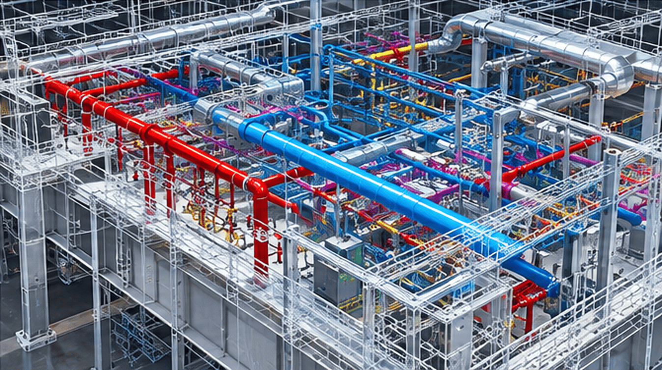 Digital engineering of industrial MEP systems
